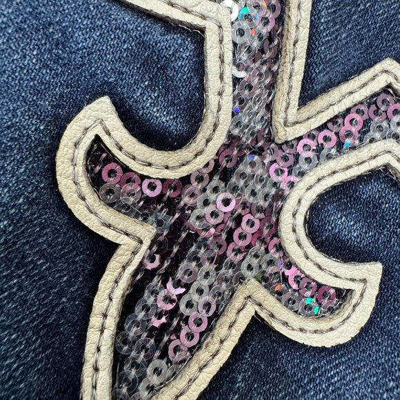 Rock Revival Jacklyn Boot Jeans Women's 32 Embellished Pockets Thick Stitch Y2K - Picture 12 of 12